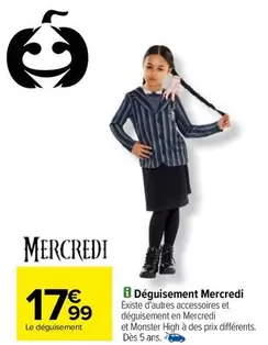 Monster - Déguisement Mercredi