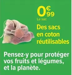 Des Sacs En Coton Réutilisables