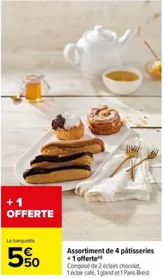 Assortiment De 4 Pâtisseries + 1 Offerte