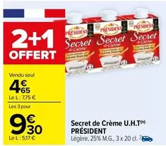 Président - Secret De Crème U.H.T