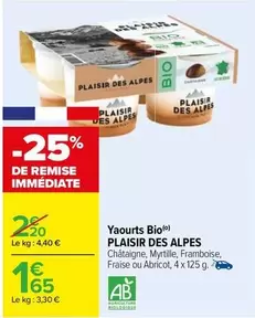 plaisir des alpes - yaourts bio