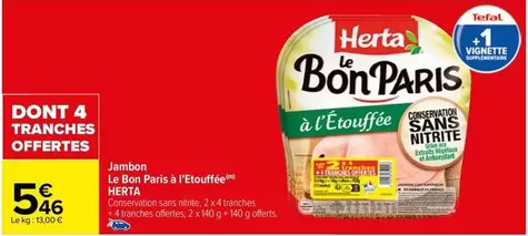 Herta - Jambon Le Bon Paris A L'etouffee