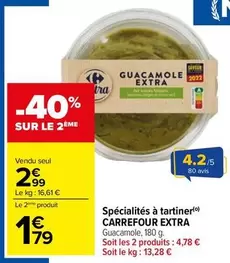 carrefour - spécialités à tartiner