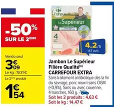 Carrefour - Jambon Le Supérieur Filière Qualité