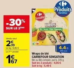 carrefour - wraps de blé