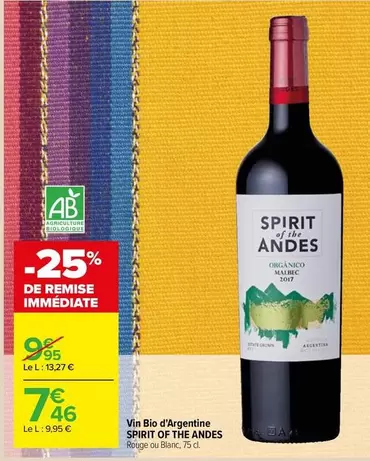 Spirit Of The Andes - Vin Bio D'argentine