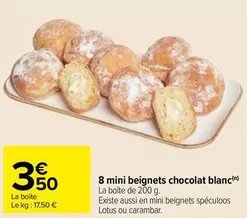 Lotus - 8 mini beignets chocolat blanc