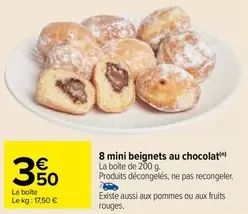 8 mini beignets au chocolat