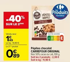 Carrefour - Pépites Chocolat Original