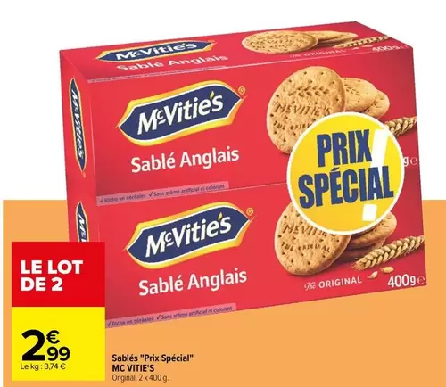 Mc Vitie's - Sablés "prix Special"