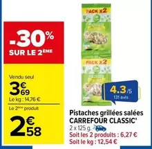 Carrefour - Pistaches Grillées Salées Classic