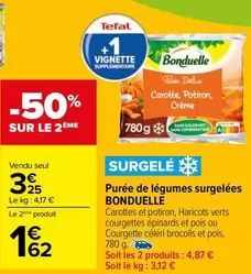 bonduelle - purée de légumes surgelées