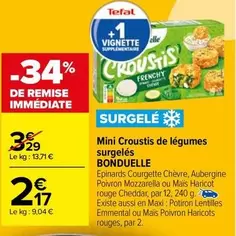 bonduelle - mini croustis de légumes surgelés