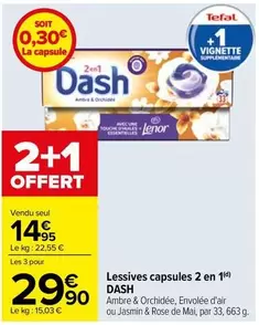 Dash - Lessives Capsules 2 En 1