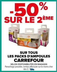 carrefour - sur tous les packs d'ampoules