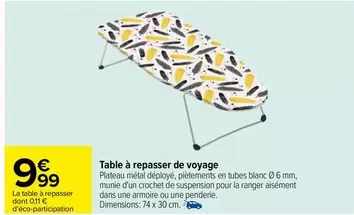 Table À Repasser De Voyage