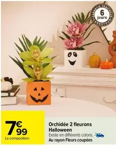 orchidée 2 fleurons halloween