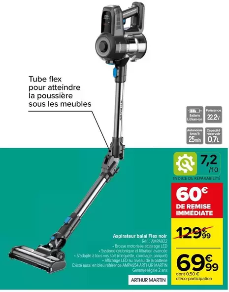 TOUS - Aspirateur Balai Flex Noir