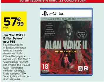 Alan Wake II Edition Deluxe - Jeu PS5 avec contenus exclusifs