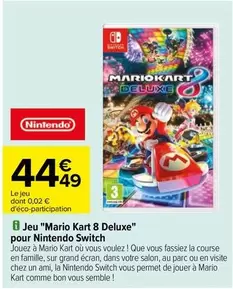 Nintendo - Jeu "marro Kart 8 Deluxe" Pour  Switch