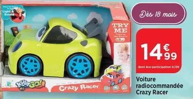 Engine - Voiture Radiocommandée Crazy Racer offre à 14,99€ sur Bi1