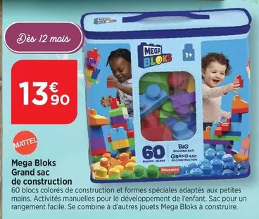 Mattel - Mega Bloks Grand Sac De Construction offre à 13,9€ sur Bi1