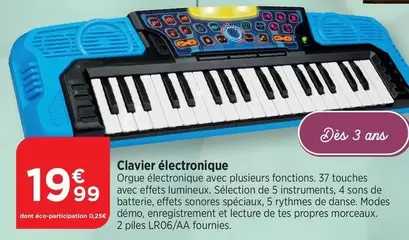 Clavier Électronique offre à 19,99€ sur Bi1