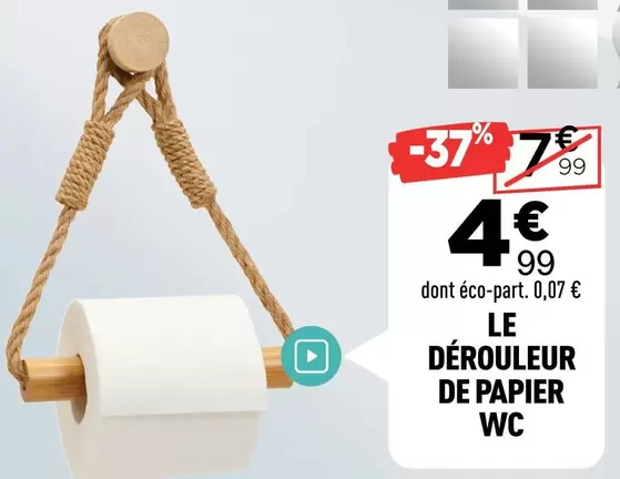 le dérouleur de papier wc