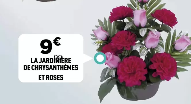 La Jardinière De Chrysanthèmes Et Roses