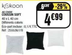 Kokooon - Coussin Soft Au Choix