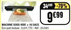 Machine Sous-vide + 10 Sacs