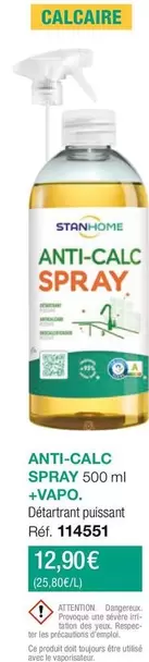 Stanhome - Anti Calc Spray + Vap offre à 12,9€ sur Stanhome