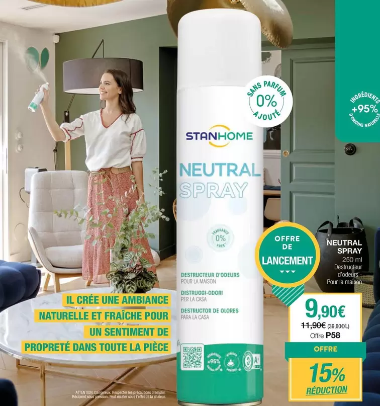 Stanhome - Neutral Spray offre à 9,9€ sur Stanhome