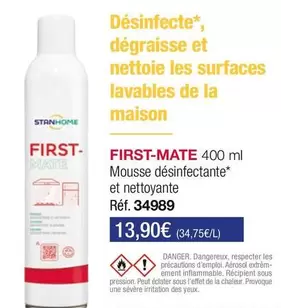 Stanhome - First Mate offre à 13,9€ sur Stanhome