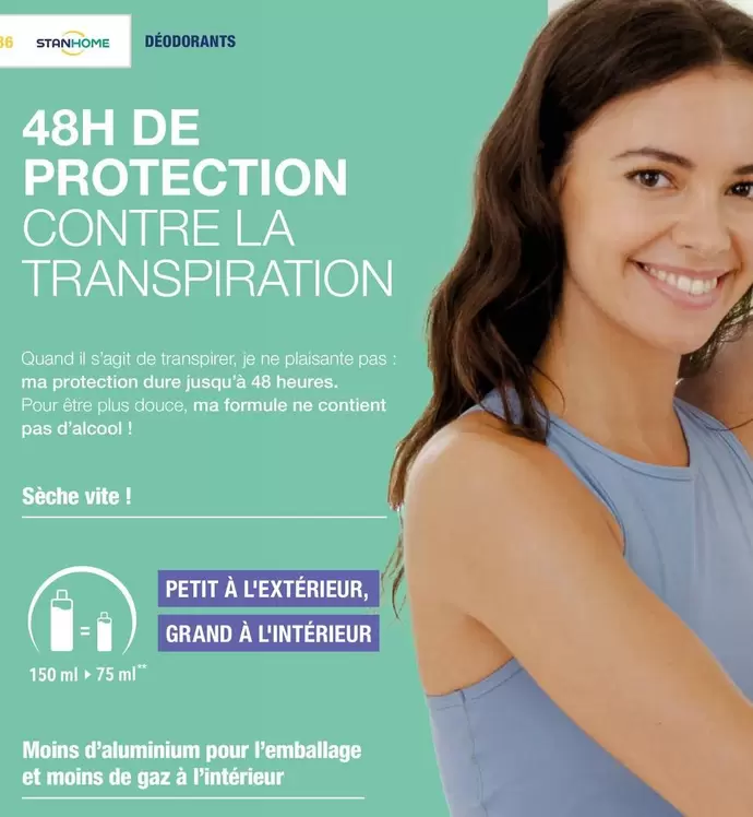 Stanhome - Déodorants 48H De Protection  offre sur Stanhome