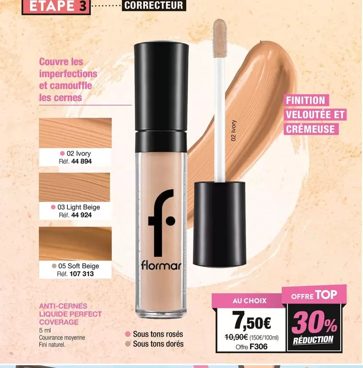 Flormar - Anti-Cernes Liquide Perfect Coverage offre à 7,5€ sur Stanhome