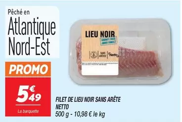 promo - filet de lieu noir sans arête netto