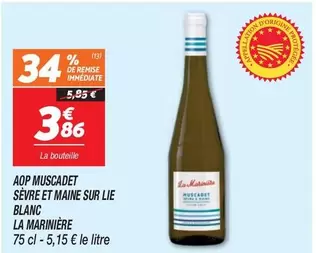 Muscadet - Aop  Sèvre Et Maine Sur Lie Blanc