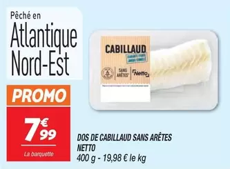 Promo - Dos De Cabillaud Sans Arêtes