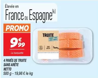 Promo - 4 Pavés De Truite Sans Arête