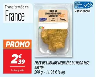 Promo - Filet De Limande Meunière Du Nord Msc