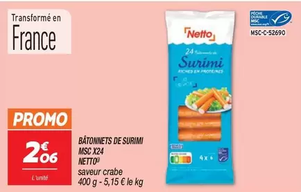 Promo - Bâtonnets De Surimi Msc