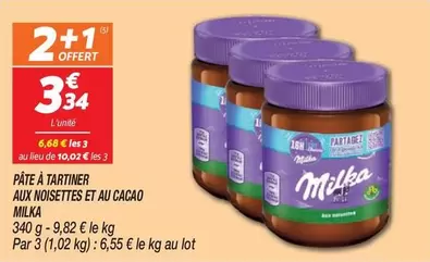 Milka - Pâte à Tartiner Noisettes & Cacao : Délice crémeux à savourer !