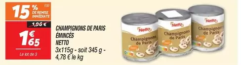 Netto - Champignons De Paris Eninces