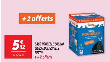 Netto - Sacs Poubelle 50lx10