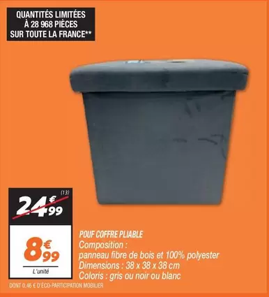 Pour Coffre Pliable