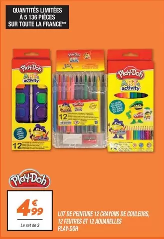 Play-Doh - Lot de Peinture : 12 Crayons de Couleurs, 12 Fruits et 12 Aquarelles