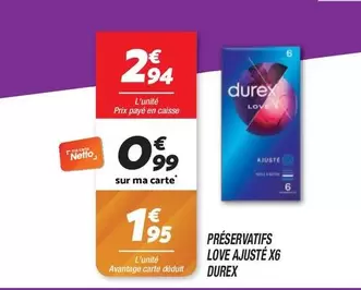 Durex - Preservatifs Love Ajuste X6