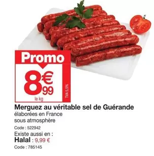 Promo - Merguez Au Véritable Sel De Guérande offre à 8,99€ sur Promocash