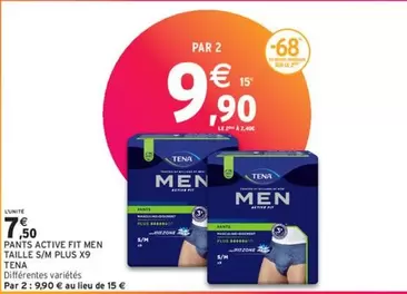 Tena - Pants Active Fit Men offre à 7,5€ sur Intermarché Contact